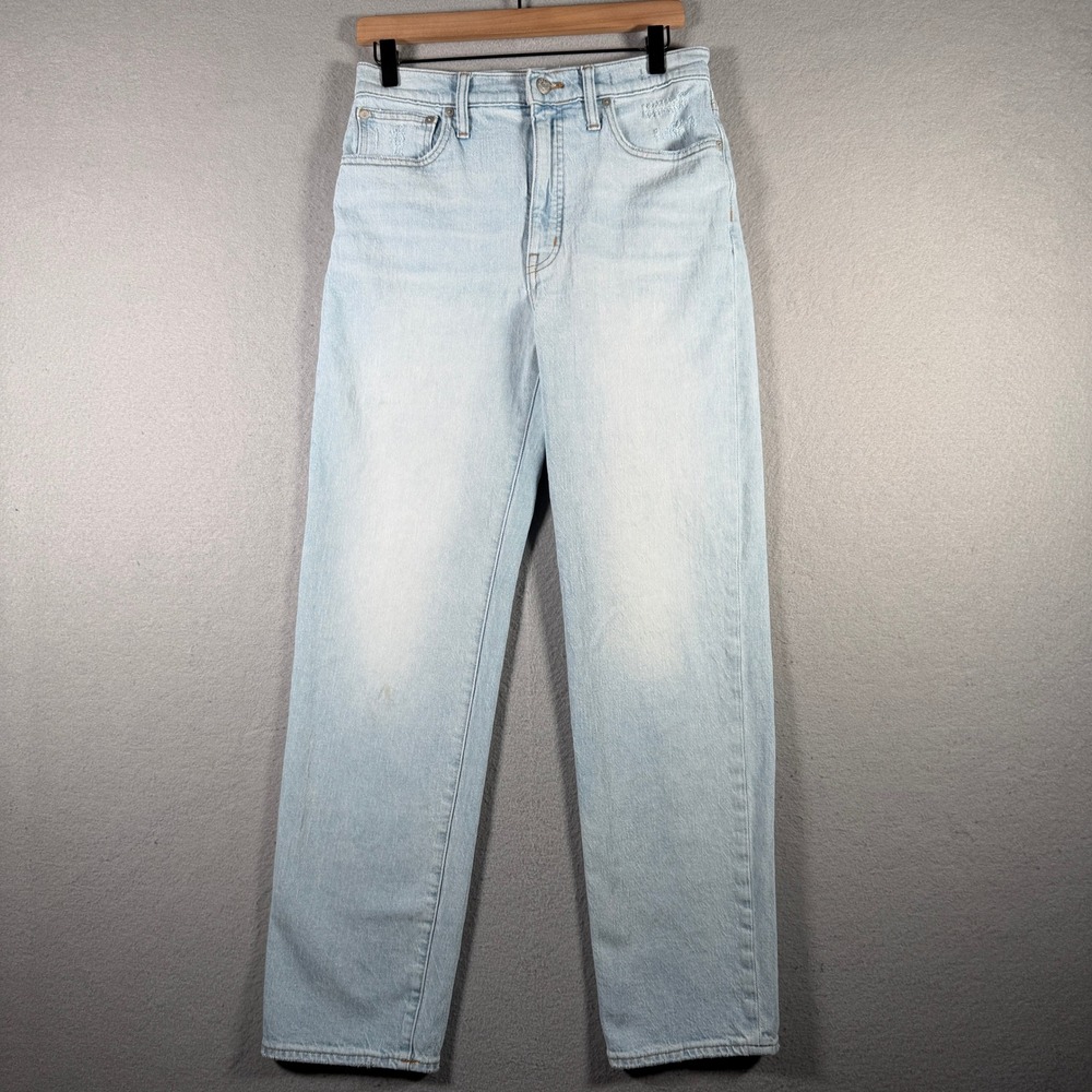 Madewell The Perfect Vintage Straight Jean Light Wash Blue Denim 28T Tall